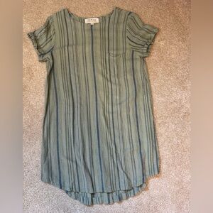 Cloth & Stone Striped Green Dress